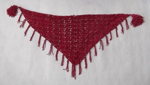 Art hand Auction Hand-knitted triangular shawl handmade, handmade works, interior, miscellaneous goods, others