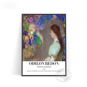 G2808 オディロン・ルドン Odilon Redon キャンバスアートポスター 50×70cm イラスト インテリア 雑貨 海外製 枠なし D