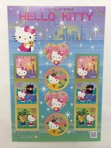  stamp seat Heisei era 22 year greeting HELLO KITTY seal type 80 jpy ×10 sheets present condition goods Hello Kitty 2010 year 