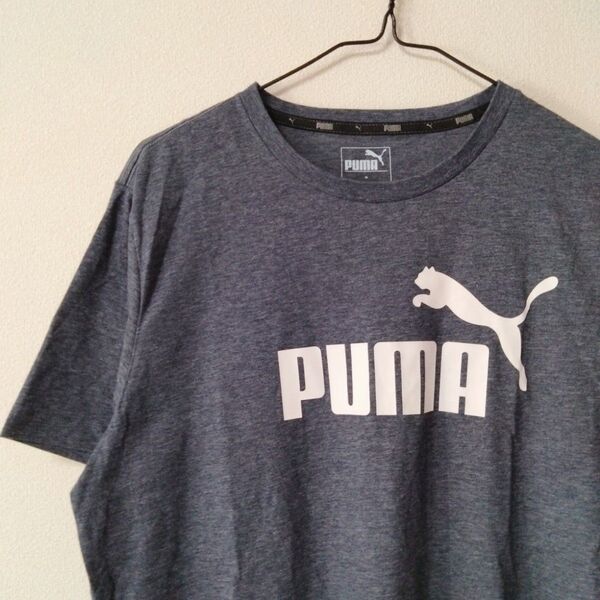 PUMA　プーマ　古着　半袖　Ｔシャツ　サイズＭ　灰色　ダークグレー　#27-20