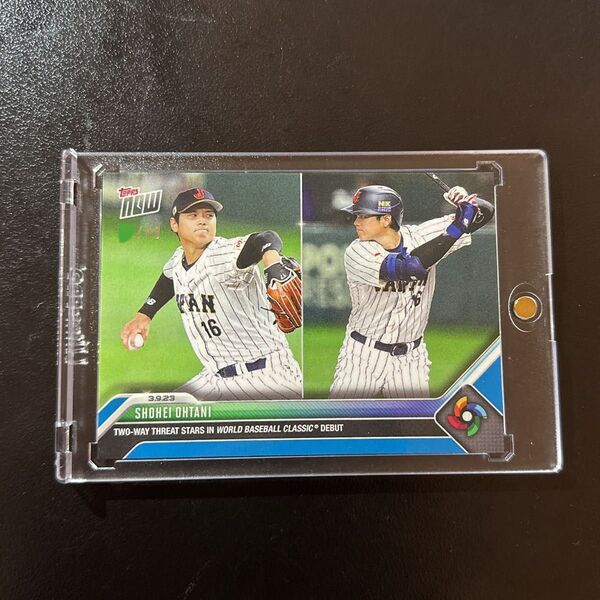 【49枚限定】大谷翔平 topps now WBC初の二刀流 カード 優勝 2023 Shohei Ohtani