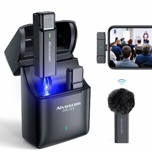  free shipping *Alvoxcon wireless microphone iphone smartphone attached outside Mike 2.4G super light weight storage charge case attaching DW310