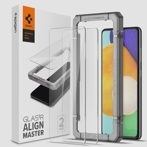 送料無料★Spigen AlignMaster ガラスフィルム Galaxy A52 5G ガイド枠付き 保護 フィルム 2枚入