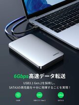 送料無料★UGREEN 2.5インチ HDD/SSDケース USB3.1Gen2接続 SATA3.0 UASP対応 外付けケース_画像3