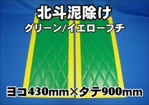 　北斗　泥除け横430mm×縦900mm２枚セット　フチ50ｍｍ　 グリーン/イエローフチ_画像1