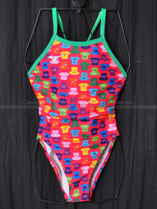 K1791-15■美品 mizuno ミズノ DisneyPixerコラボ モンスターズインク EXER SUITS トレーニング競泳水着 N2MA8287 L