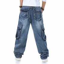 ZPT341☆大きいサイズジーンズ メンズ バギーパンツ デニムパンツ デニムカーゴパンツ ヴィンテージ アメカジ_画像1