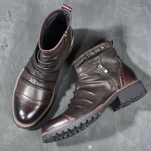 cwx34☆秋冬新品ブーツ メンズ ショートブーツ ミリタリーブーツ エンジニアブーツ ワークブーツ 紳士靴 作業靴_画像3