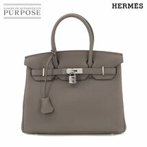 新品 未使用 エルメス HERMES バーキン30 ハンド バッグ トゴ エタン Y刻印 シルバー 金具 Birkin 30 90193188_画像1