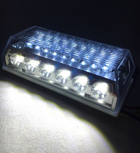 24V LED サイド マーカー ダウンライト付 10個セット 汎用 角型 ホワイト 白 ステー付 路肩灯 アンダーライト デコトラ等