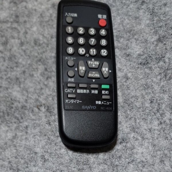 344 サンヨー テレビリモコン RC-406 動作保証 中古品