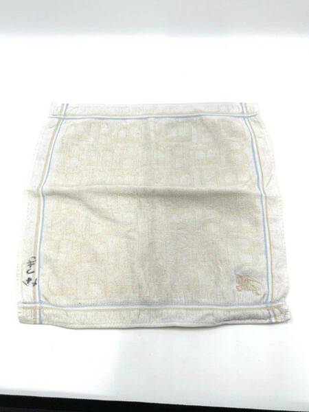 BERBERRY LONDON バーバリー ロンドン ハンカチ ミニタオル Bロゴ柄 コットン 26×26