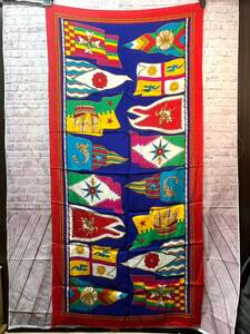 EL MIDAS エルミダ ロングスカーフ　ストール　国旗柄　136×66