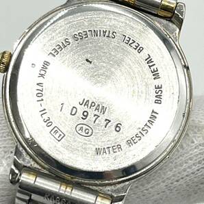 【電池切れ】SEIKO セイコー URBAN アーバン クォーツ腕時計 レディース ラウンドフェイス コンビ V701-1L30 ケース：2.4 の画像2