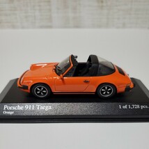 1/43 ミニチャンプス MINICHAMPS ミニカー/Porsche 911 targa 1977 Orange/ポルシェ 911 タルガ オレンジ_画像1