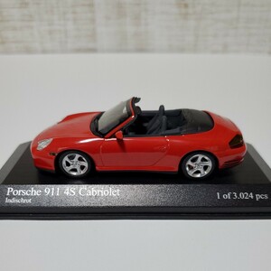 1/43 ミニチャンプス MINICHAMPS ミニカー/Porsche 911 4S Cabriolet 2003 Indischrot/ポルシェ 911 4s カブリオレ レッド