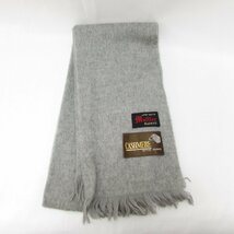 HANKYU muffler カシミヤ カシミア マフラー ライトグレー 木箱付 USED /2305D_画像1