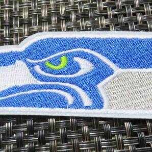 左SH灰青海鷹▲新品NFLシアトル・シーホークスSeattleSeahawks刺繍ワッペン■激渋US洋服DIY■アメリカ◎アメフト アメリカンフットボール