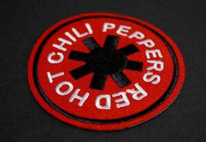 赤黒RHCP円型☆新品RED HOT CHILI PEPPERS/ レッドホットチリペッパーズ 刺繍ワッペン■激渋■サバゲー ミリタリー■ 洋服・衣類・衣服DIY