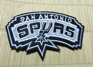 黒銀SP■新品NBA　サンアントニオ・スパーズ　San Antonio Spurs　刺繍ワッペン（パッチ）激渋◆バスケットボール◎アメリカ　USスポーツ