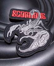 黒赤灰◆新品スコーピオンズScorpions蠍サソリ　ドイツ　ハードロック　ヘヴィメタル・バンド 西ドイツ　刺繍ワッペン◎音楽ミュージック _画像8