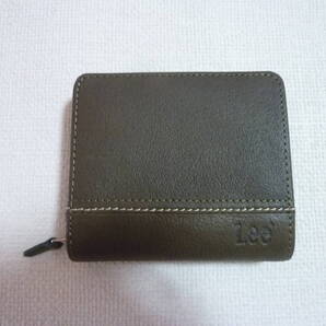 【新品】LEE リー 牛革+ボンレットレザー 二つ折れ札入れ 0520528 KH(カーキ)専用箱付き