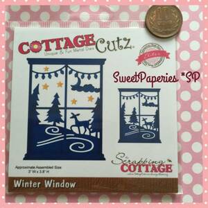 CottageCutz ★コテージカッツ ダイ 窓 クリスマス ウインター カッティングダイ バックグラウンド 背景フレームダイ