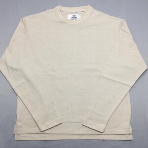 【送料無料】【新品】AR＊LIVRE メンズ長袖Ｔシャツ（リサイクルコットン 日本製 コットン100％）　LL　2L　　キナリ★0217