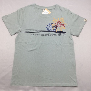 【送料無料】【新品】T&C Surf Designs レディース半袖Tシャツ（コットン100％）　LL　2L　　ミントグリーン★TCA12213