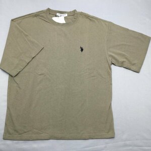 【送料無料】【新品】US.POLO.ASSN　メンズ半袖Tシャツ（コットン100％ ゆったりタイプ） 　Ｌ 　 ベージュ★12263