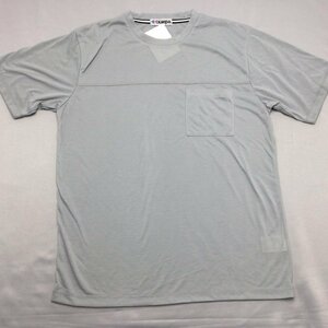 【送料無料】【新品】Kaepa メンズ半袖Tシャツ(吸水速乾 UVカット）　 L 　　ライトグレー★34215