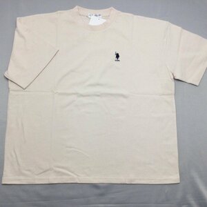 【送料無料】【新品】US.POLO.ASSN メンズ半袖Tシャツ （コットン100％ ゆったりタイプ）　 M 　オートミール★12223