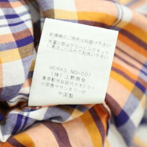 AVIREX アヴィレックス 春夏 マドラスチェック★ 半袖 ワーク シャツ Sz.M メンズ オレンジ系 A3T04535_4#Aの画像8