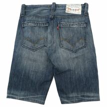 Levi's リーバイス XP519-0001 春夏 USED加工★ ツータック デニム ショート パンツ ジーンズ Sz.32　メンズ　A3B02288_5#P_画像4