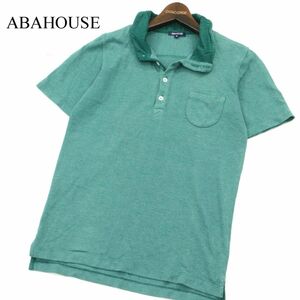 ABAHOUSE Abahouse spring summer collar wire * stand-up collar short sleeves deer. . polo-shirt Sz.2 men's A3T05357_5#A