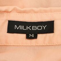 美品★ MILKBOY ミルクボーイ 春夏 ロゴ刺繍★ 半袖 シャツ Sz.M　メンズ 日本製　A3T05363_5#A_画像5