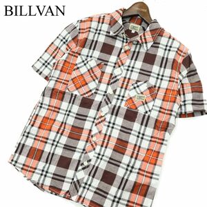 BILLVAN ビルバン 春夏 半袖 ワーク★ チェック シャツ Sz.L　メンズ　A3T05701_5#A