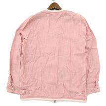 BEAMS + ビームス プラス 春夏 麻 リネン混★ ノーカラー ストライプ レーヨン シャツ ブルゾン ジャケット Sz.S　メンズ　A3T05847_5#M_画像4