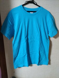 男女兼用コットンＴシャツ　Ｍサイズ 水色