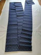 未使用　絣（kasuri）綿（Cotton）藍染（indigo　dye）井桁柄　反物　1050cm34cm　約一反分　a11_画像1