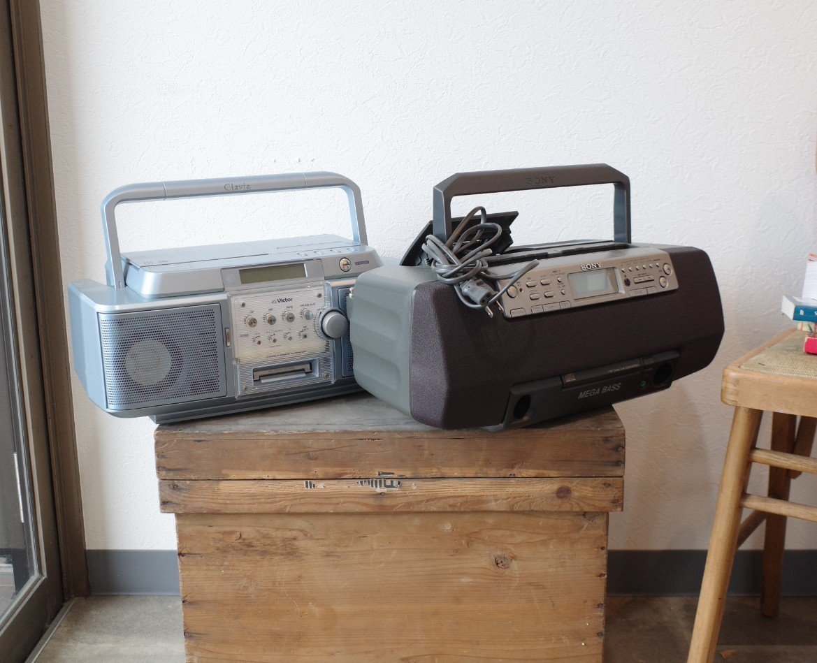 ○CDラジカセ 2点セット SONY CFD-W57 ・ VICTOR MDつき rc-zx25md-a