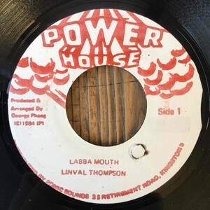 ★1987！HIT！TWO YEARS OLD riddim！おしゃべり野郎ネタ！【Linval Thompson - Labba Mouth】7inch Power House JA Repress