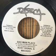 ★2006！Big Tune！Bad Man Talk炸裂！【Busy Signal & Mavado - Bad Man Place】7inch Daseca JA_画像1