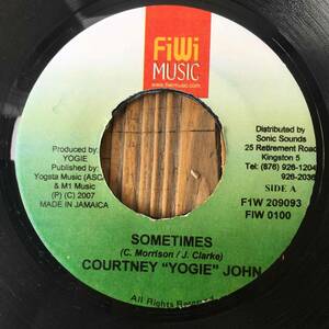 ★試聴！2007！Nice Mid！【Courtney ”Yogie” John* (Courtney John) - Sometimes / This One】7inch FiWi Music JA