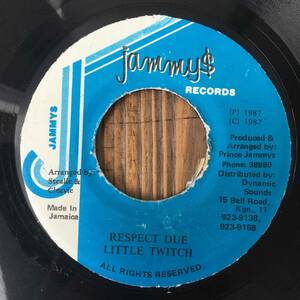 ★送料込み！1987！KUFF / JUMP UP riddimのHit Tune！【Little Twitch - Respect Due】7inch Jammy's Records JA