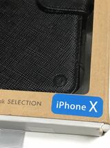 匿名送料込 iPhoneX用カバー 手帳型ケース ブラック ソフトバンクセレクション SoftBank SELECTION iPhone10 アイホンX アイフォーンX/SH0_画像4