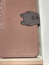 匿名送料込み iPhone11用カバー 手帳型ケース Cocotte ピンクベージュ 猫 ネコ 可愛い ストラップ スタンド機能 アイフォーン11/SJ3_画像4