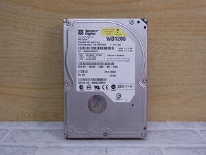 ◎K/754●ウェスタンデジタル☆Western Digital☆3.5インチHDD(ハードディスク)☆120GB UltraATA 7200rpm☆WD1200JB-75CRA0☆中古品