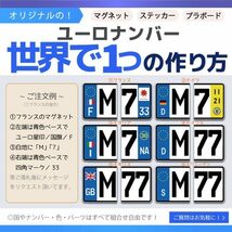 【左右1セット】　ユーロナンバープレート　選べる素材3タイプ　マグネット　プラ板　吸着シート　フランス イタリア　ドイツ　英国　_画像7