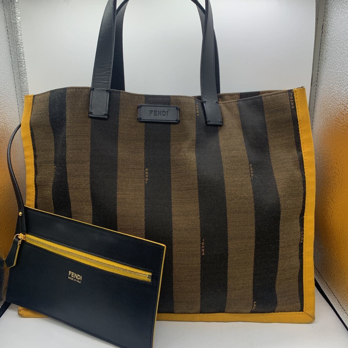 プレミアム FENDI フェンディ トートバッグ ハンド ペカン 大容量